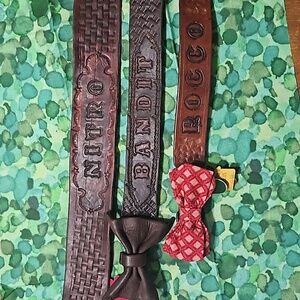 Tooled Leather Handmade Customized Dog Collars🐶Made just for you 🎀 New🎀